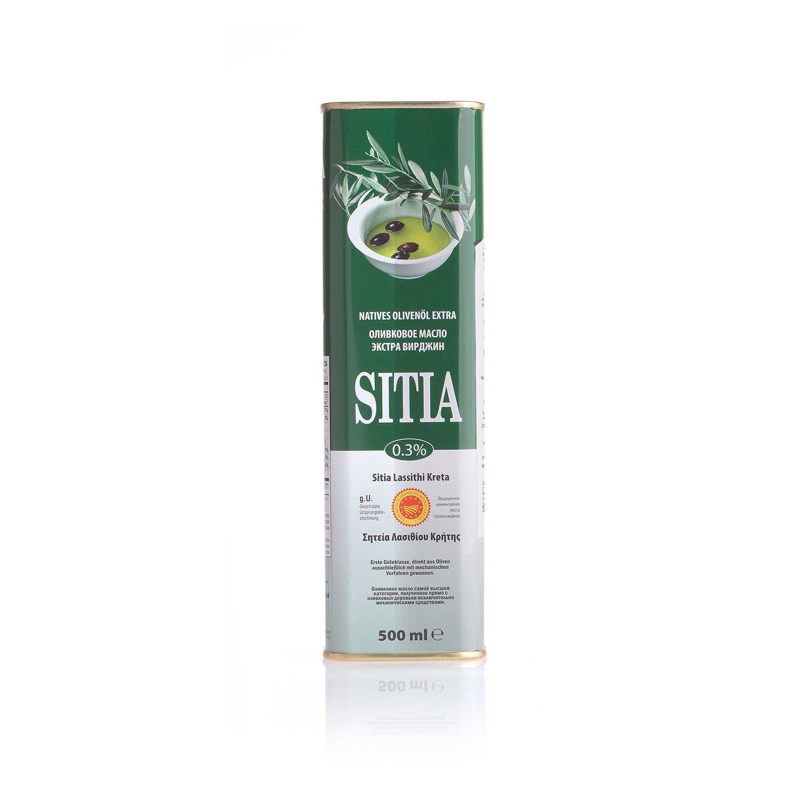 Масло оливковое Extra Virgin 0,3% SITIA P.D.O. 0,5 л